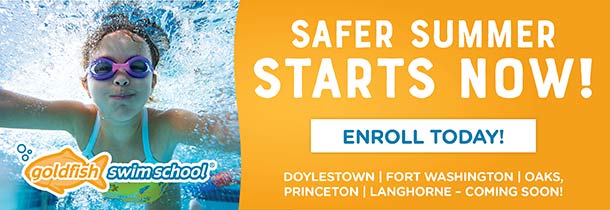 Your first swim lesson is on us! Visit our website to redeem your free trial.