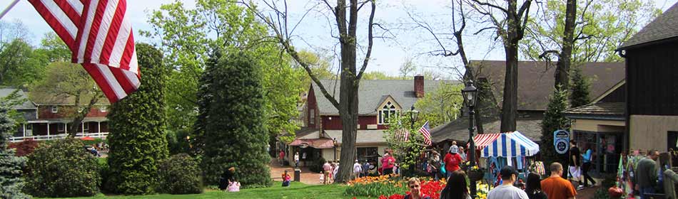 Peddler's Village is a 42-acre, outdoor shopping mall featuring 65 retail shops and merchants, 3 restaurants, a 71 room hotel and a Family Entertainment Center. in the Chalfont, Bucks County PA area
