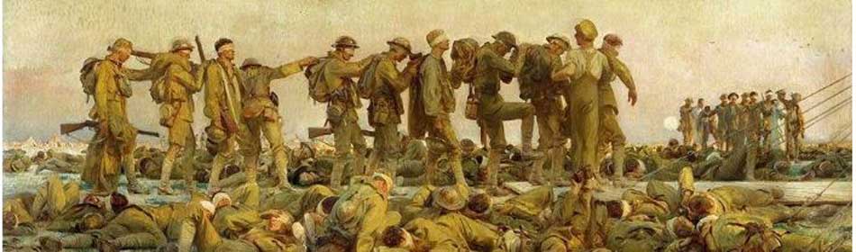John Singer Sargent - Gassed, 1918 - Oil on canvas - (on display at Imperial War Museum, London, UK) in the Chalfont, Bucks County PA area